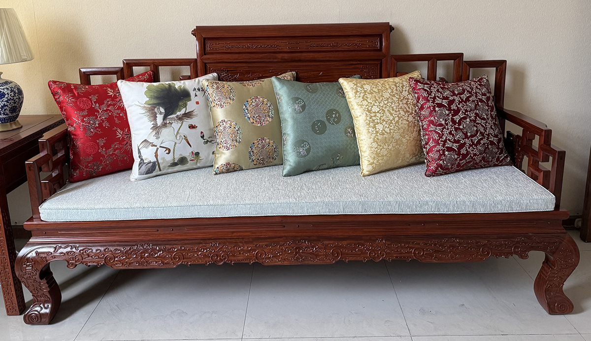 Silk Pillows for oriental furniture